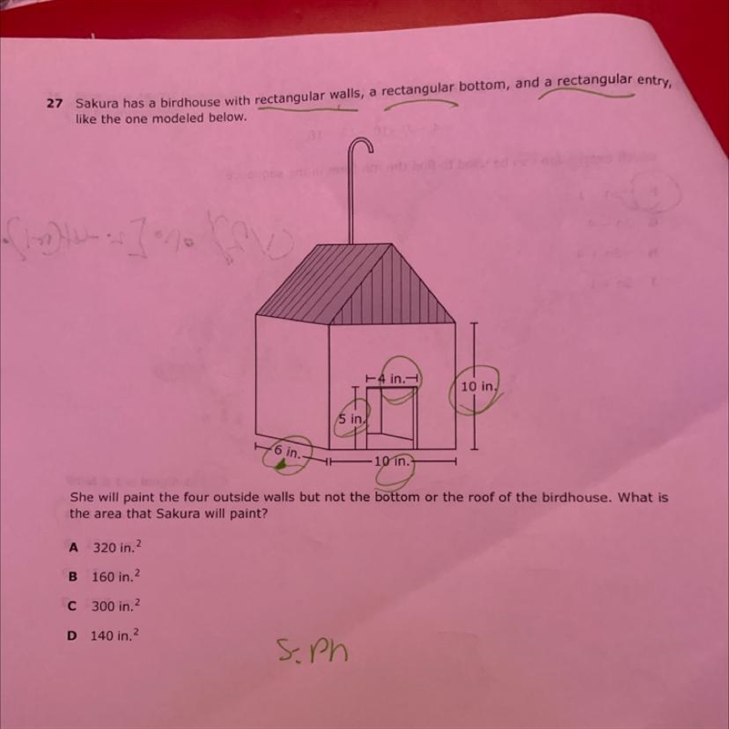 27 Sakura has a birdhouse with rectangular walls, a rectangular bottom, and a rectangular-example-1