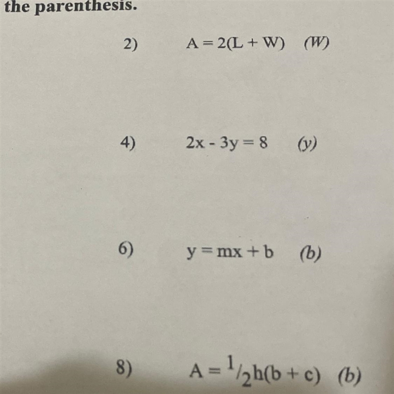 Solve for the indicated variable in the parenthesis 2 and 4-example-1