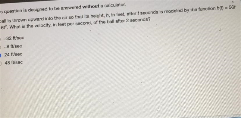 It got cut off in the picture, but the full question is: A ball is thrown upward into-example-1