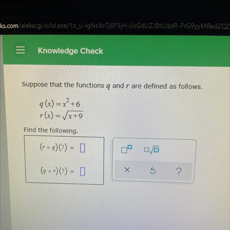 Supposed that the functions Q and R defined as follows.-example-1