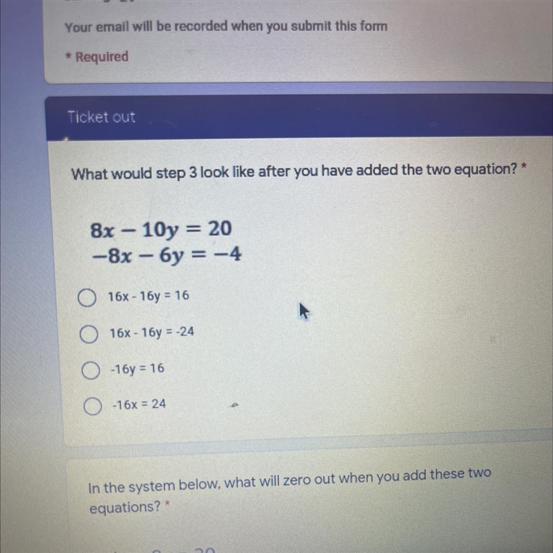 What would step 3 look like after you have added the two equations?-example-1