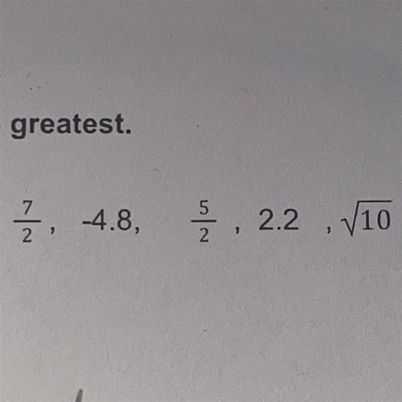 Least to greatest . . . Please and thank you <3-example-1