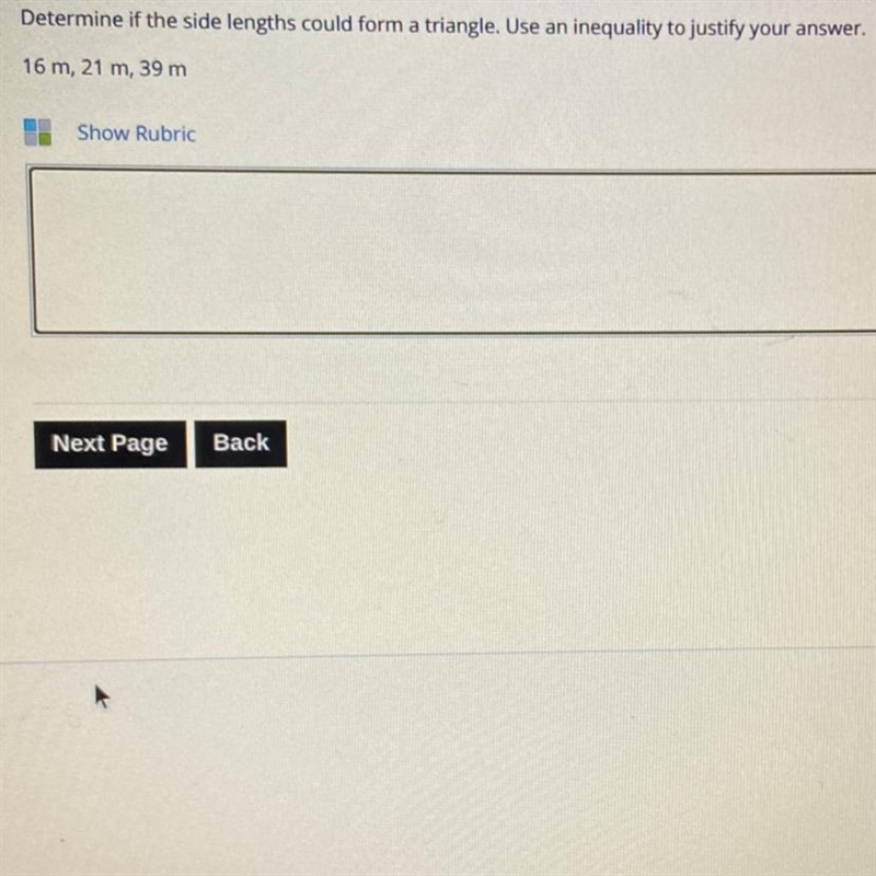 Determine if the side lengths could form a triangle. Use an inequality to justify-example-1