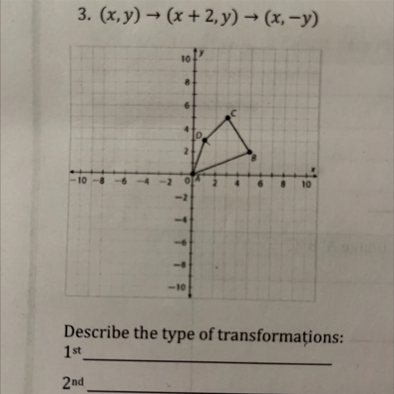 I need help in describing the type of transformations on the problem-example-1