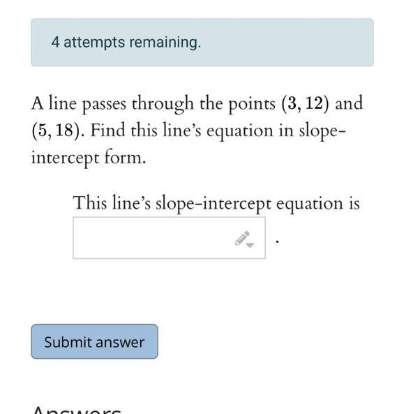 Find the slope intercept of this question using the slope formula y=m(x-x0)+y0-example-1