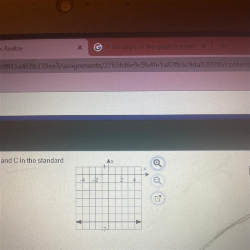 What is the equation of the line? Identify the values of A, B, and C in the standardform-example-1