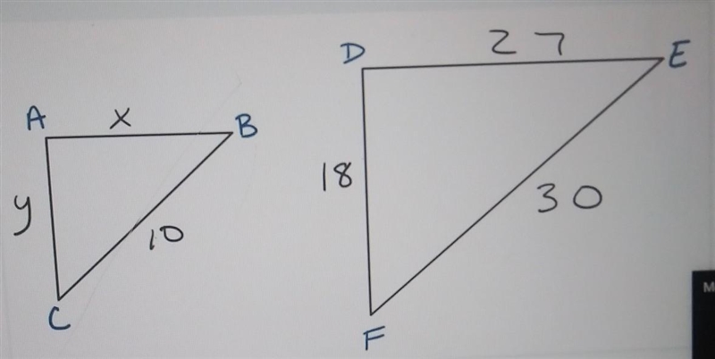 ABC-DEF. what is the scale factor of triangle ABC to triangle DEF-example-1