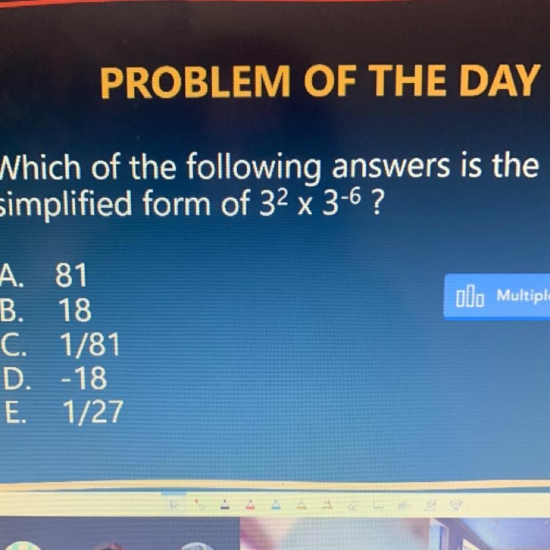 Which of the following answers is the simplified form?-example-1