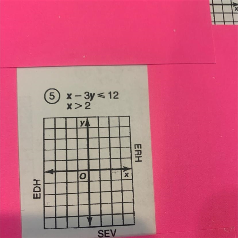 Graph Each pair of inequalities and indicate the solution set of the system with crosshatching-example-1