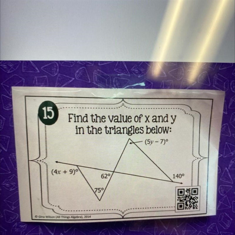 Find the value of x and y in the triangles below. Please help-example-1