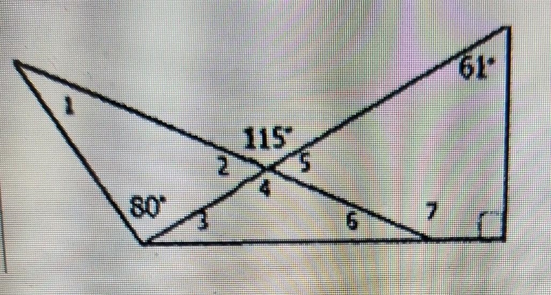 I need help finding the measures of angles 1, 2 and 4-example-1