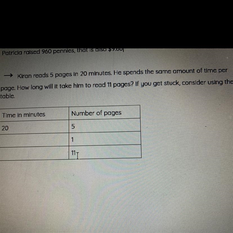 Kiran reads 5 pages in 20 minutes. He spends the same amount of time perpage. How-example-1