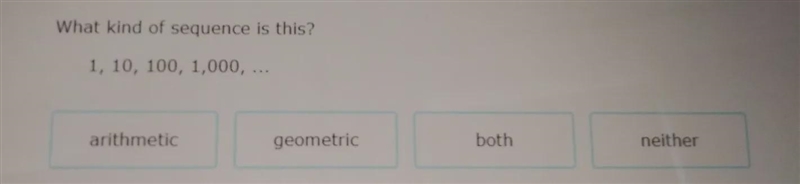 What kind of sequence is this? 1, 10, 100, 1.000,-example-1