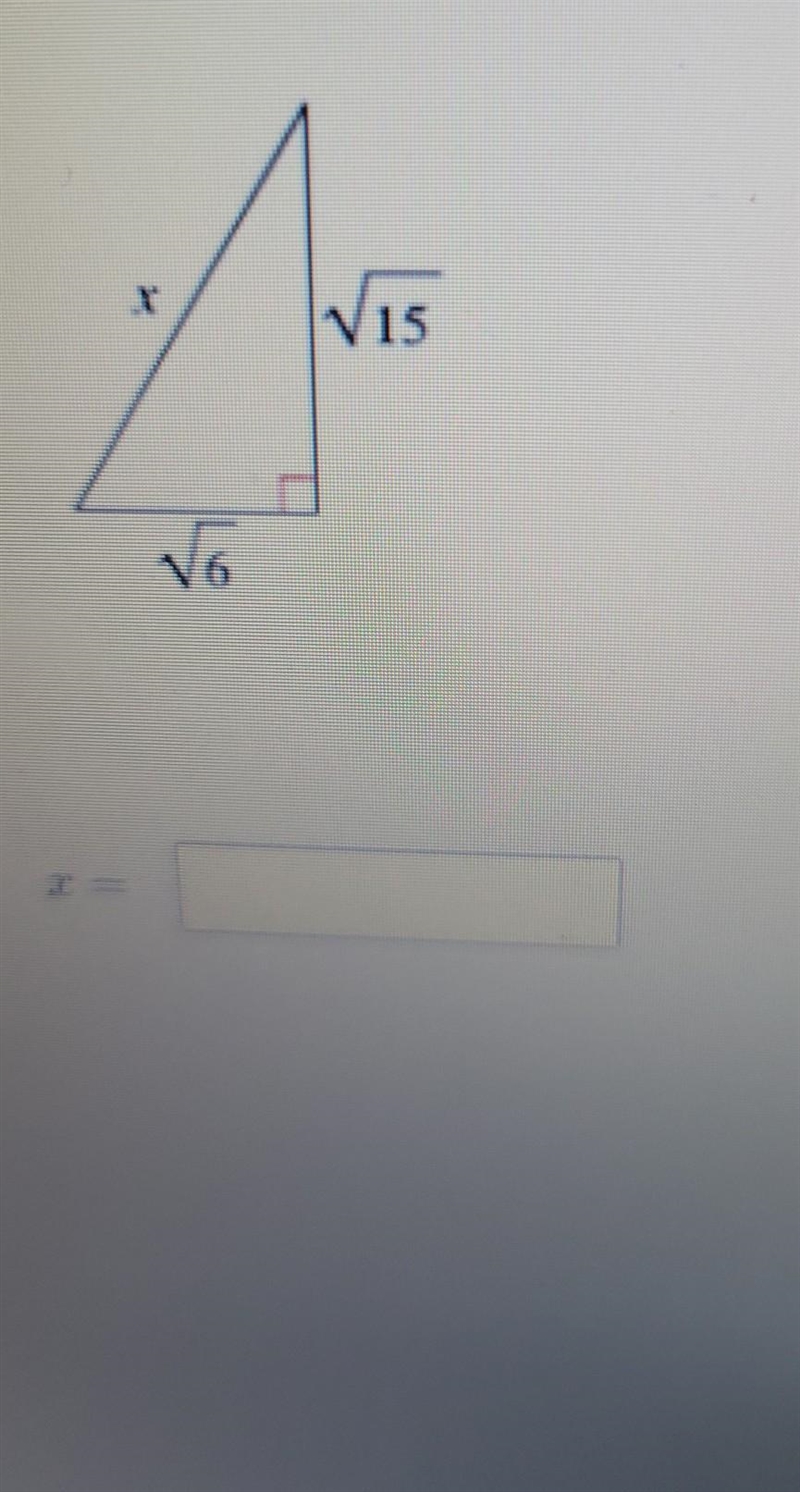 Find the missing right side of the right triangle. Leave your answer in simplest radical-example-1