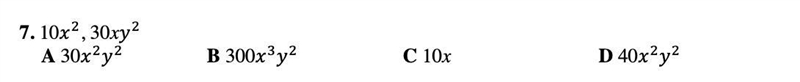 Help me answer this question. For questions 7 and 8, find the LCM of each set of polynomials-example-1