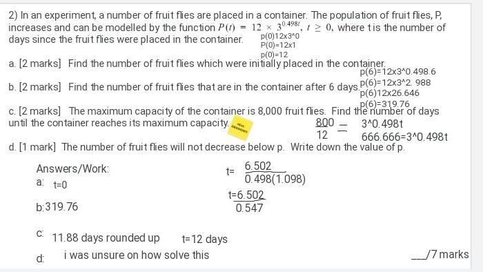 I solved everything but i am unsure how to solve for d) this is a practice sheet-example-1