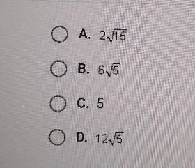 Which expression is equivalent to √(15) * √(12)-example-1