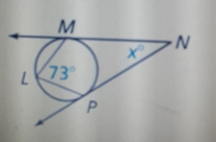 Find the value of x. Assume that line which appear tangent and tangents.-example-1