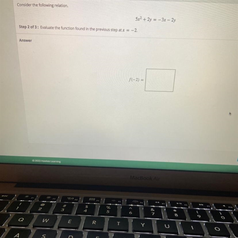 Evaluate the function found in the previous step at x=-2-example-1