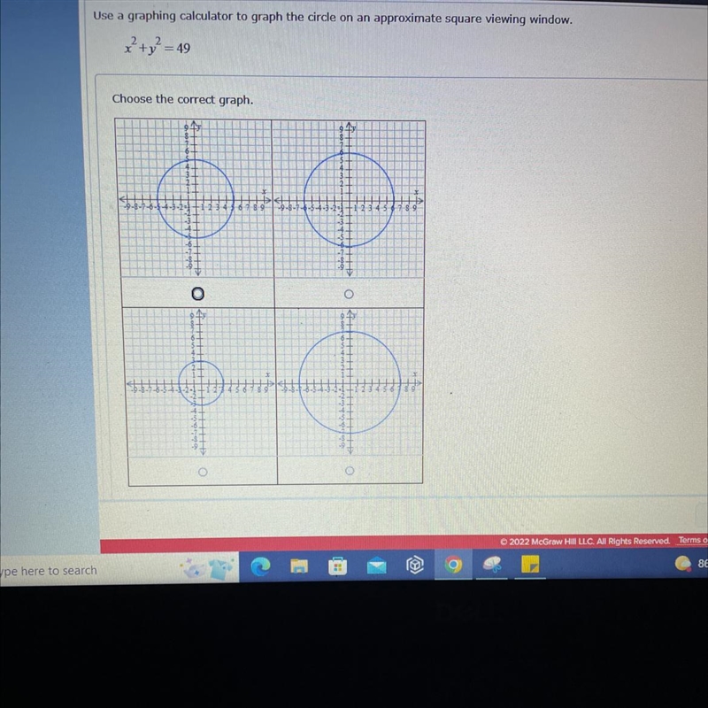 Using a graphing calculator to grab the support on an approximate square viewing window-example-1