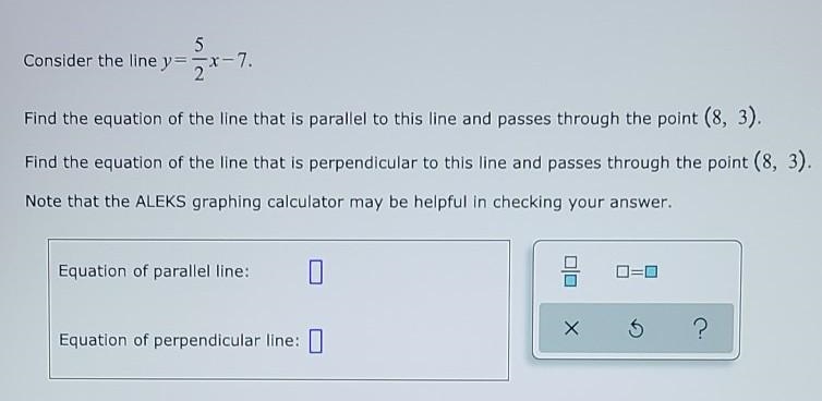 Please I need help finding the equation of the parallel line and the perpendicular-example-1