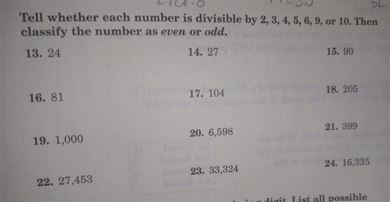 Tell whether each number is divisible by 2 3 4 5 6 9 or 10 then classify the number-example-1