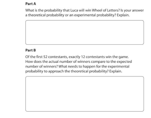 Luca decides to play Wheel of Letter. To play the game, contestants spin a wheel with-example-1