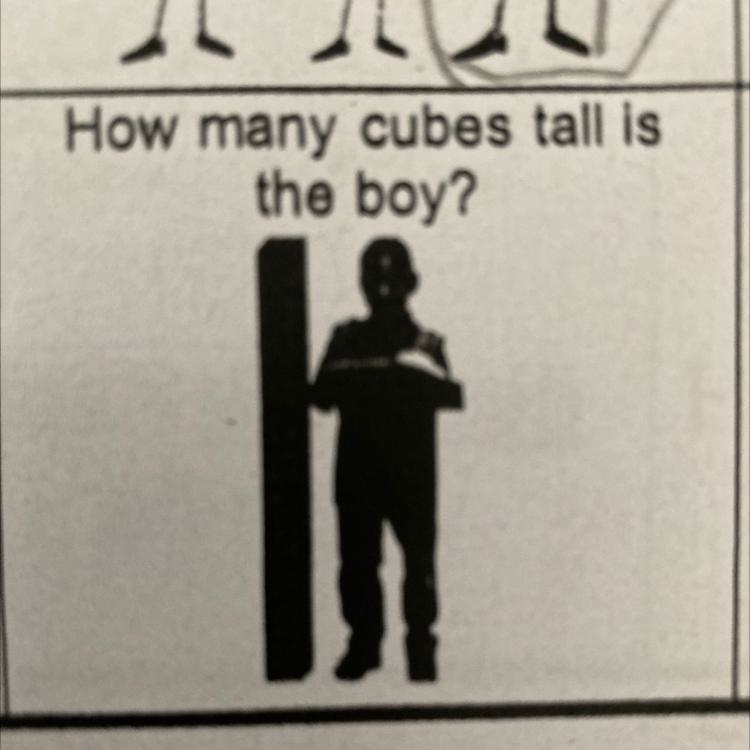 How many cubes tall is the boy?-example-1