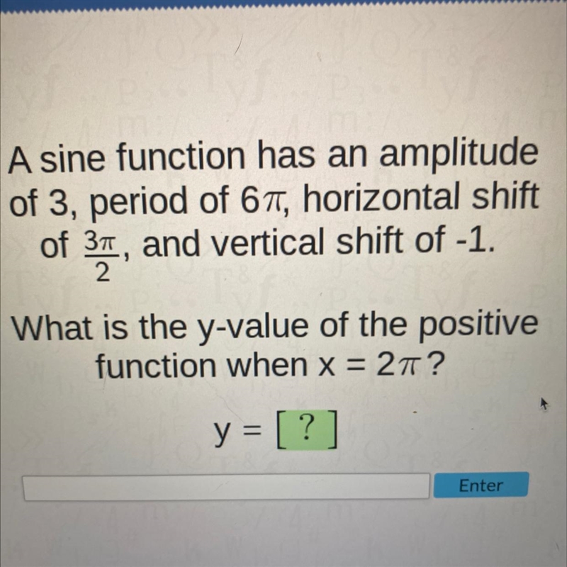 (Trigonometry) What is the y-value of the positive function when-example-1