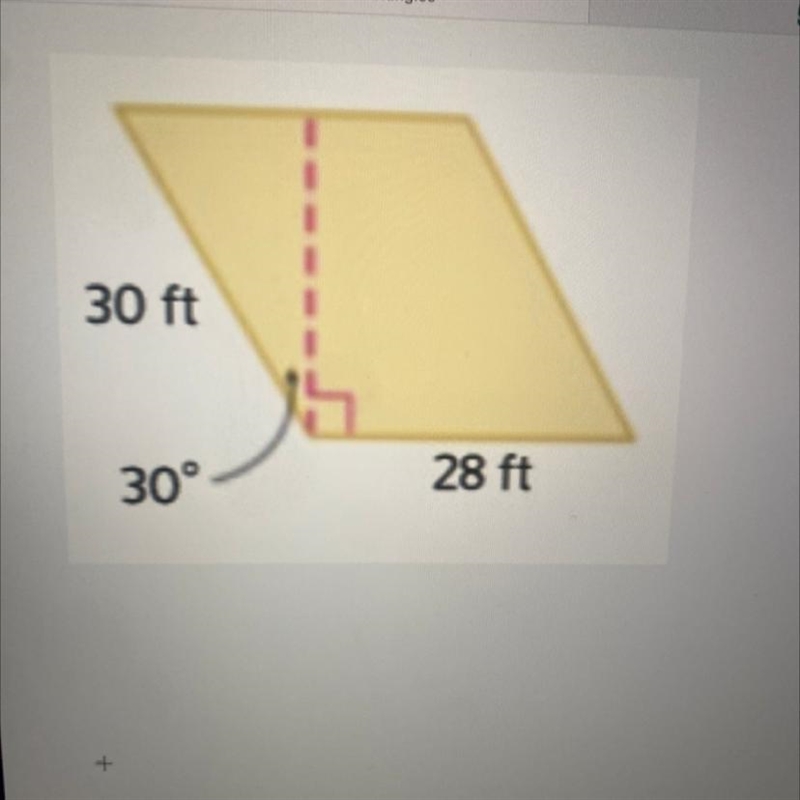 Find the area of the triangle. Round to the nearest tenth. .-example-1