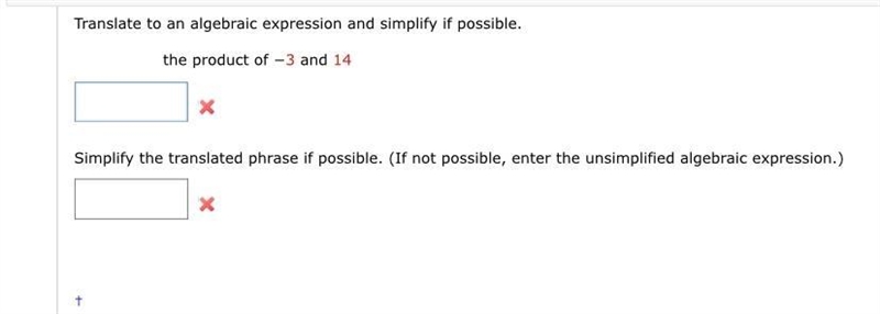 Translate to an algebraic expression and simplify if possible.the product of -3 and-example-1