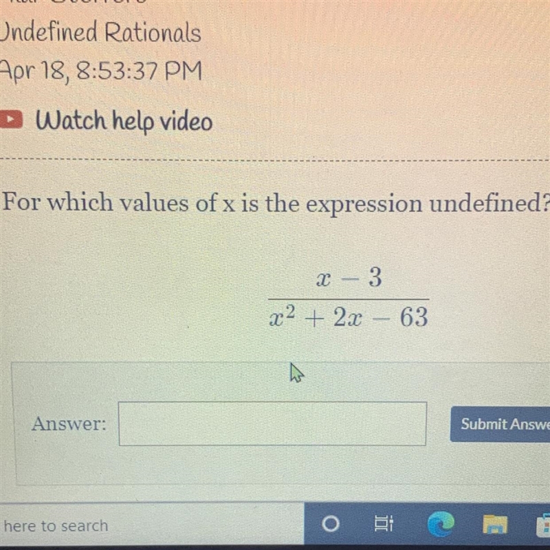 For which values of x is the expression undefined-example-1