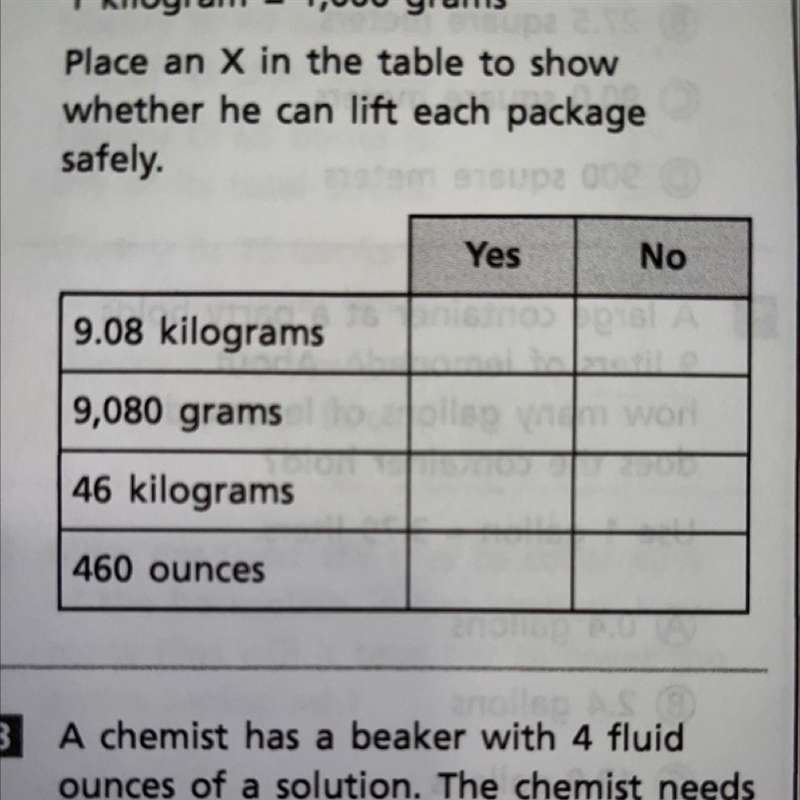 John knows he can safely live 30 pounds without help. he needs to move the following-example-1