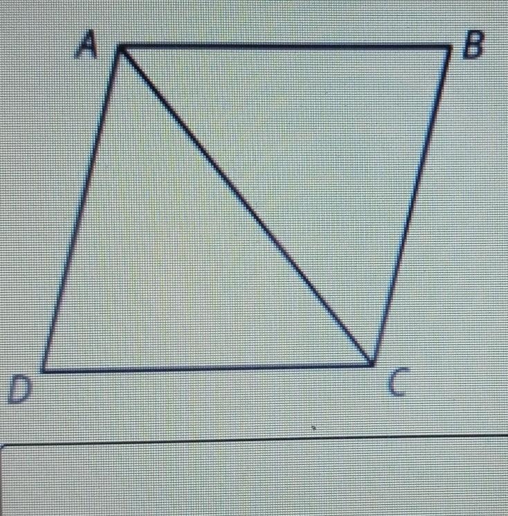 Suppose AB = CD and DCA = BAC. Are there congruent triangles in the diagram? explain-example-1