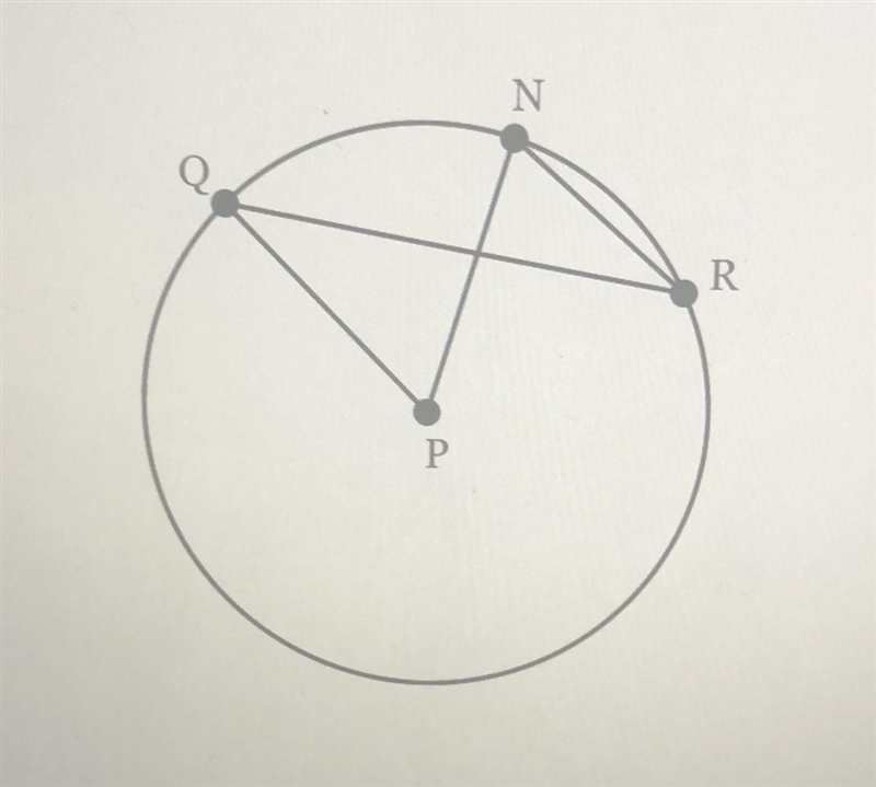 In circle P with m angle NPQ = 62, find the m angleNRQ-example-1