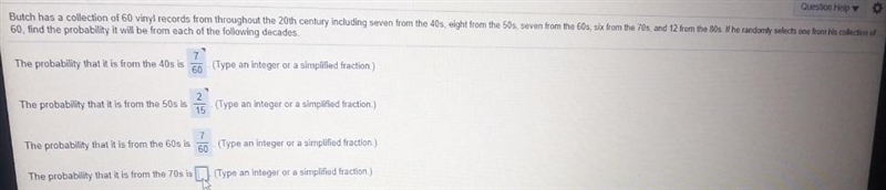 What is probability that it is from the 70s is-example-1