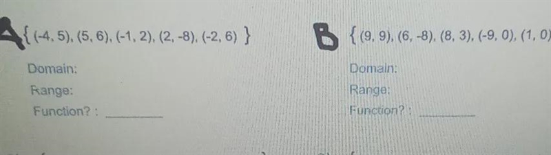 Find the domain range Part A and B then compare the similarities or differing features-example-1