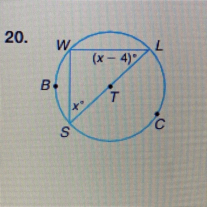 In each circle, find the value of x. Please help-example-1