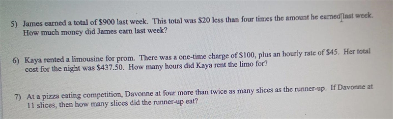 solve each problem below by writing an equation that matches the situation. Then solve-example-1