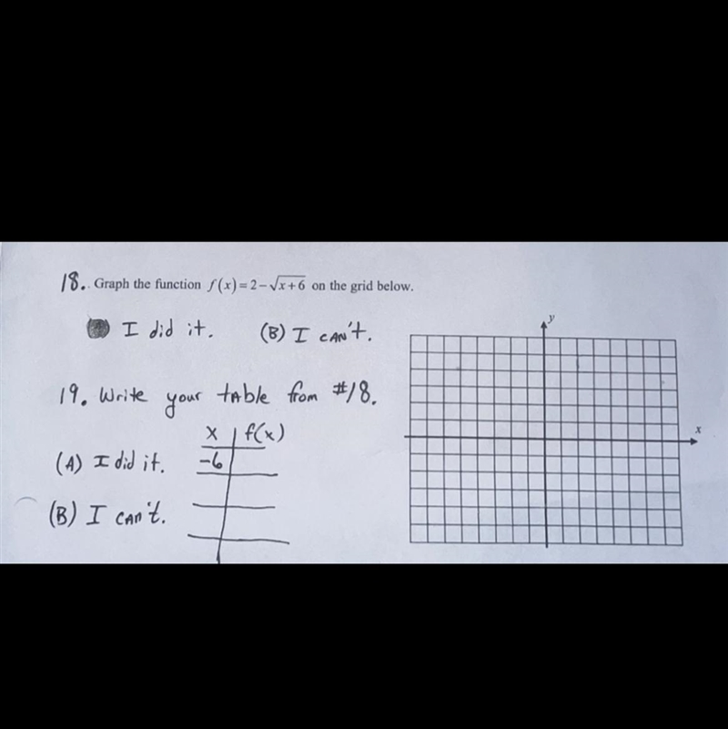 I need help on writing the table and graphing it please !!-example-1