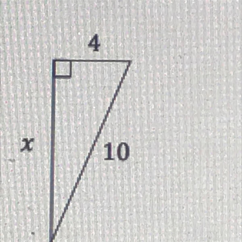 Fine the value of x express each answer in simplified radical form-example-1