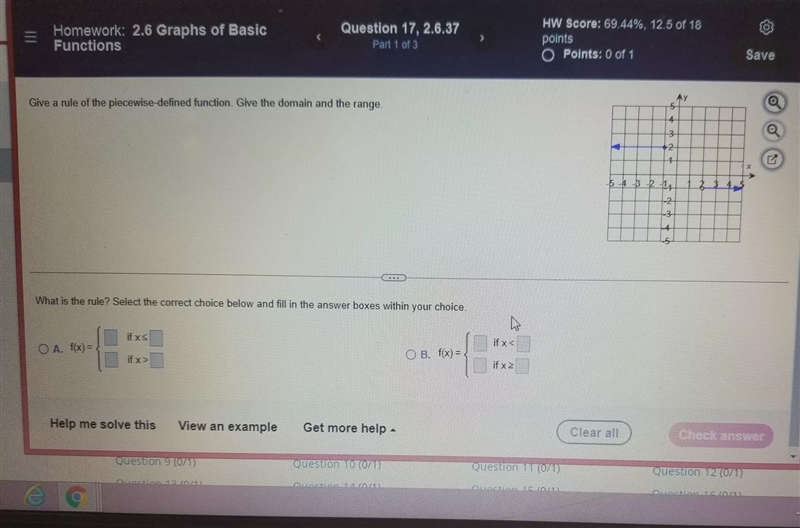 I need help answering this question Also, provide domain and range of the function-example-1