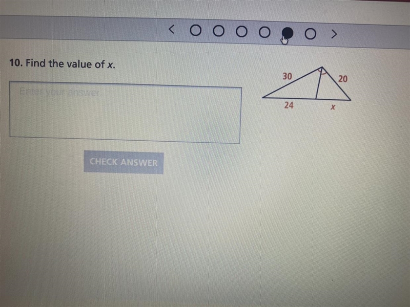 Need help with his geometry question. Find the value of x-example-1