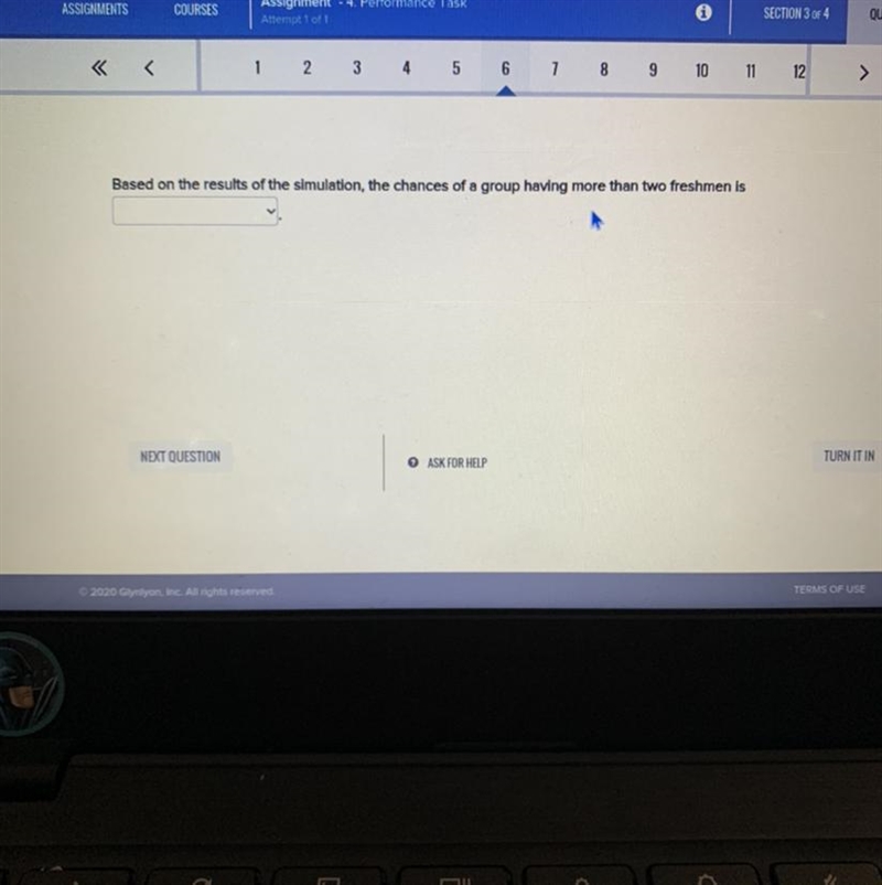 PLEASE ANSWER 10 POINTS!! Based on the results of the stimulation, the chances of-example-1