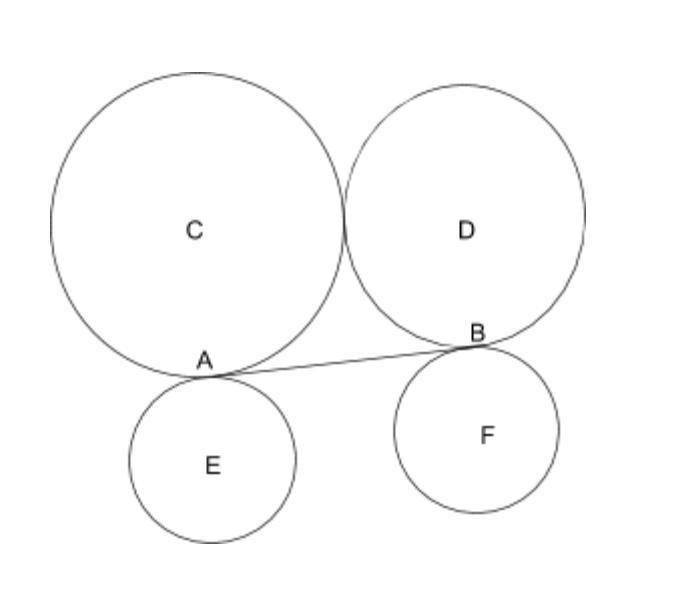 100 POINTS Give explanation also pls or reported AB is a common tangent of circles-example-1