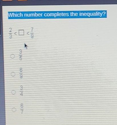 Which number completes the inequality? 2 / 3 < 0-example-1