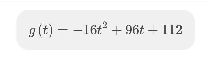 A ball is thrown vertically upward from the top of a building (when t=O seconds). Given-example-1