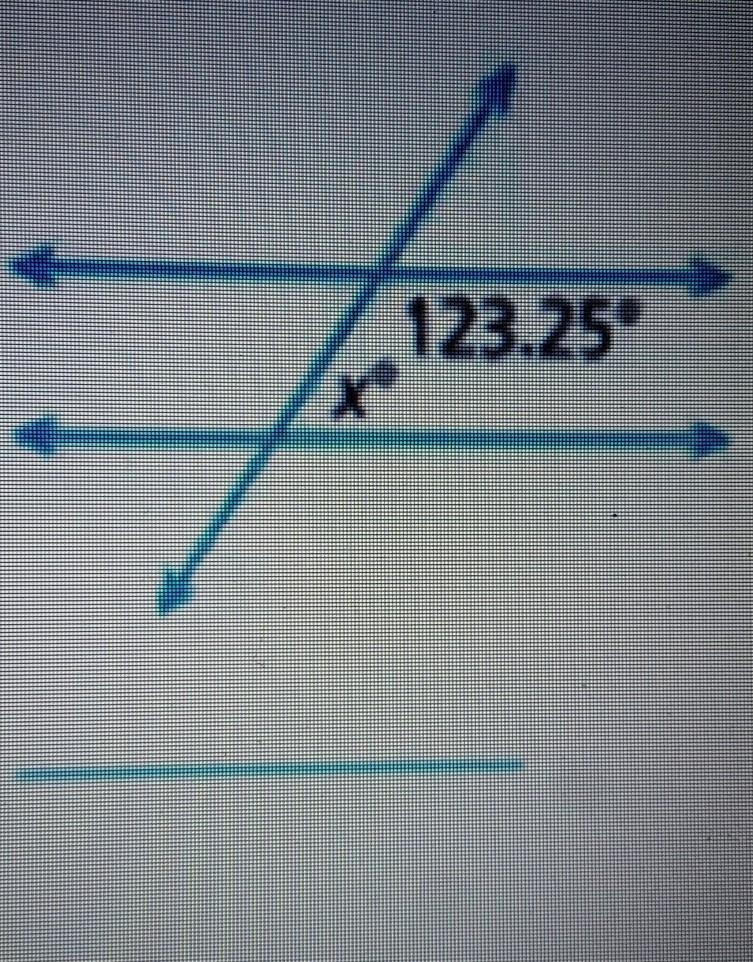 Probleme 1-2 show two Parallel lines and a transversal. Find the values of x-example-1