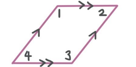 If angle 1 is 7 degrees in the parallelogram pictured above, what is angle 2-example-1