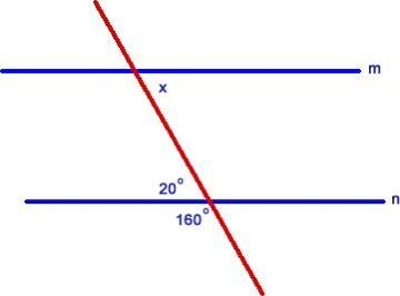 Lines m and n are parallel. Find xx = 23x = 180x = 20x = 47-example-1